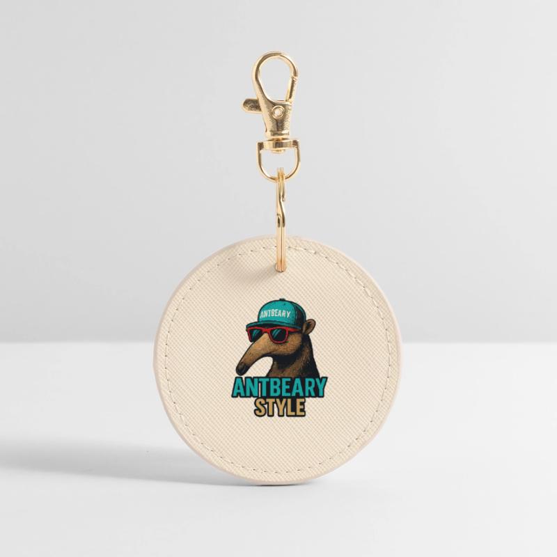 Dessin animé de Fourmilier style Antbeary Porte-clés rond