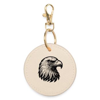 Aigle Tête d’aigle majestueuse - Porte-clés rond - huître - Devant
