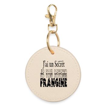 J'ai un Secret Je vais Devenir Frangine - Porte-clés rond - huître - Devant
