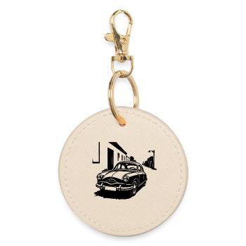 French Line - Round Keyring - oyster - Front