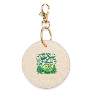 Grow Your Future (Solar Edition) - Round Keyring - oyster - Front