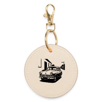 Retro Classic 403 - Round Keyring - oyster - Front