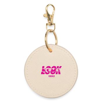Look 1990's Neon Eyes - Round Keyring - oyster - Front