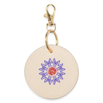 Rose in the blue sun - Round Keyring - oyster - Front
