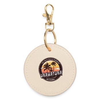 Unawatuna Vintage Design - Runder Schlüsselanhänger - Auster - Vorne