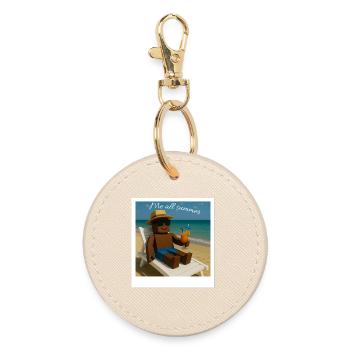 Me all summer - Chill Mode - Round Keyring - oyster - Front