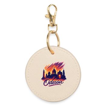 Ville d’Odessa Ukraine Perle au bord de la mer Cadeau - Porte-clés rond - huître - Devant