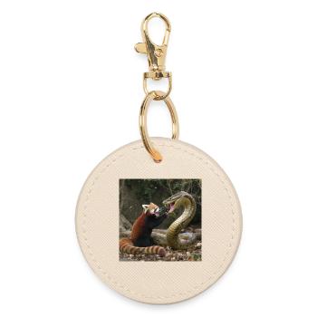 Wild Safari Fighter Motif - Round Keyring - oyster - Front