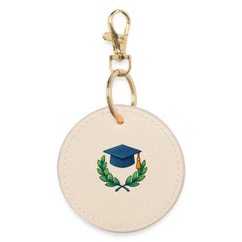 Diplôme académique Conception de couronnes - Porte-clés rond - huître - Devant