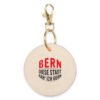 I LIKE THIS CITY - Round Keyring - oyster - Front