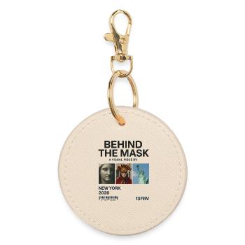 Behind the Mask: New York 2028 - Round Keyring - oyster - Front