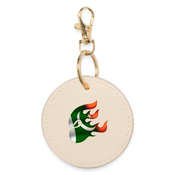 Flag of Pakistan - Pakistan - Ninja - Round Keyring - oyster - Front
