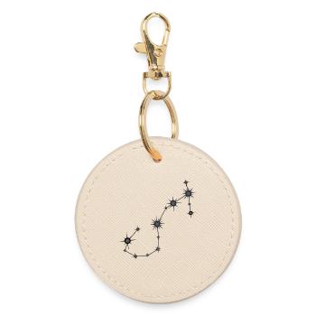 Scorpion Étoile Constellation Signe du zodiaque Noir Gris - Porte-clés rond - huître - Devant