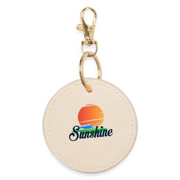 Tropical "Summer" lettering - summer design - Round Keyring - oyster - Front