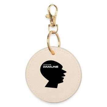 IMMUNE IMMUN System Success Money Exchange Love - Round Keyring - oyster - Front
