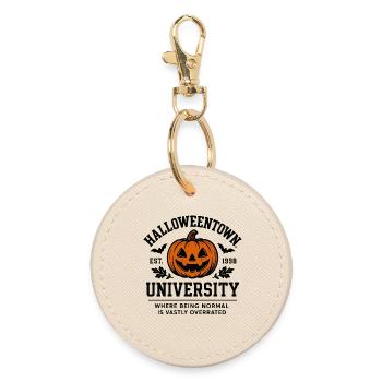 Halloweentown University - Halloween Design Motif - Round Keyring - oyster - Front
