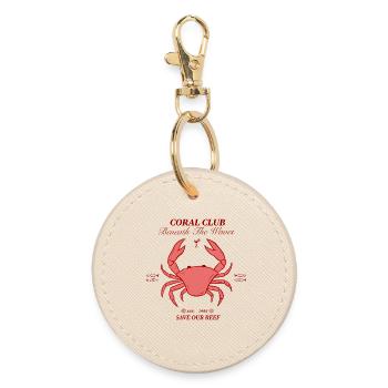 Coral Club Save Our Reef Illustration - Round Keyring - oyster - Front