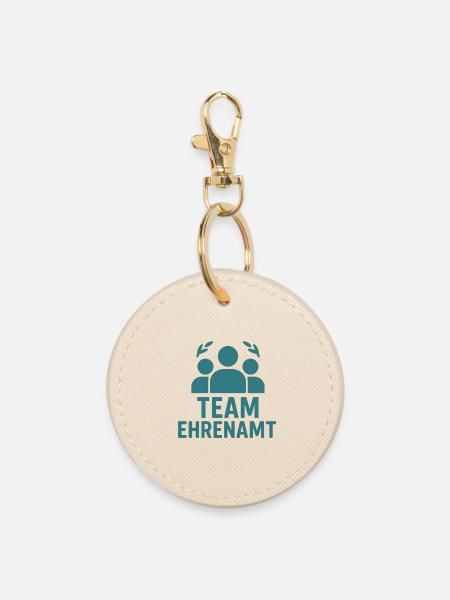 Team Ehrenamt Motivationsdesign - Runder Schlüsselanhänger - Auster
