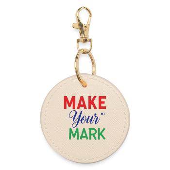 Citation inspirante Typographie Design - Porte-clés rond - huître - Devant