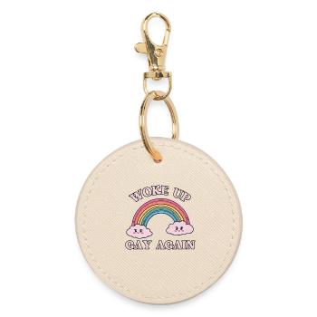 Je me suis réveillé gay à nouveau – T-shirt arc-en-ciel humoristique - Porte-clés rond - huître - Devant