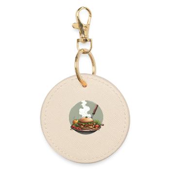 Burger de légumes copieux avec des ingrédients frais - Porte-clés rond - huître - Devant