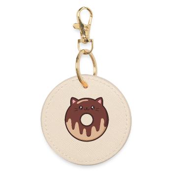 Donut chat mignon - Porte-clés rond - huître - Devant