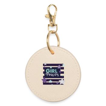 Girl Power Motivations Design - Round Keyring - oyster - Front