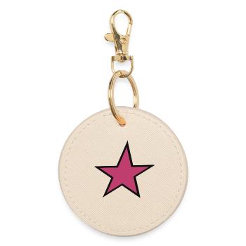 Design d’étoile rose pour des vêtements créatifs - Porte-clés rond - huître - Devant
