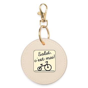 Salut Bicyclette Enfants Vélo - Porte-clés rond - huître - Devant