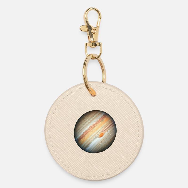 Jupiter & riesiger roter Fleck - Runder Schlüsselanhänger - Auster