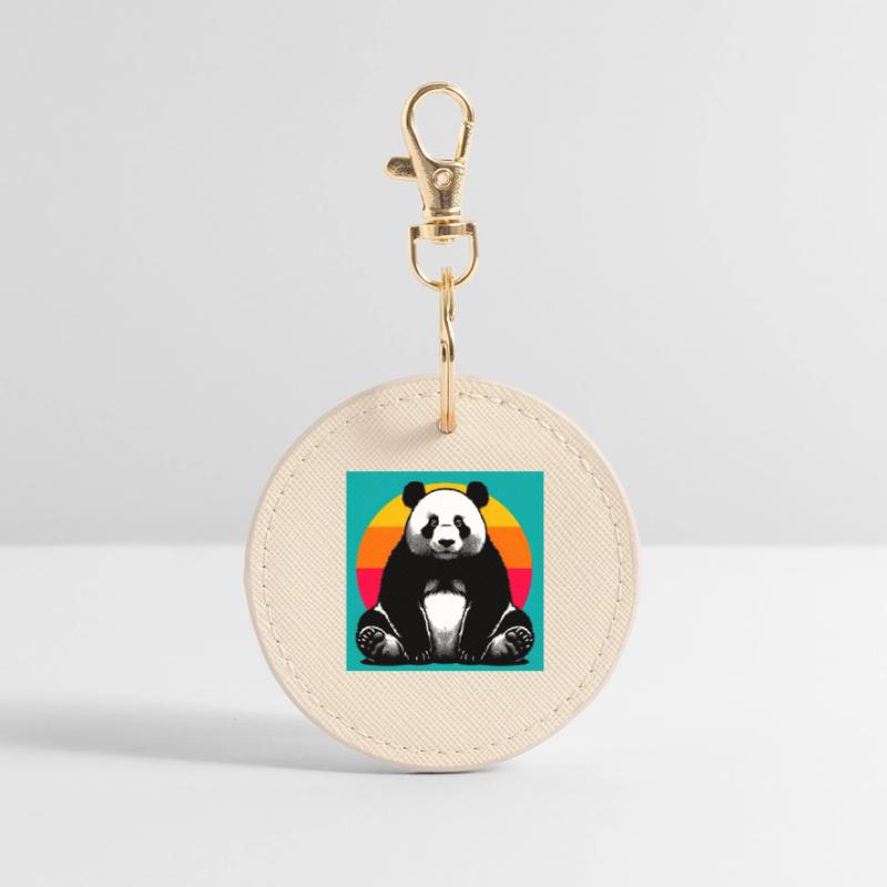 Panda Runder Schlüsselanhänger