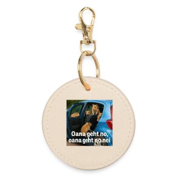 Hamsterabenteuer_im_blauen_Auto - Porte-clés rond - huître - Devant
