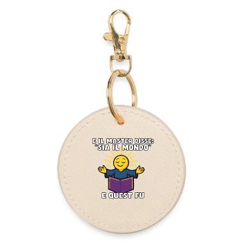 Let the World – And this was - Round Keyring - oyster - Front