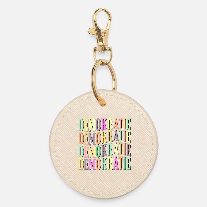 ELECTIONS - DEMOCRATIC DEMOCRACY - Round Keyring - oyster
