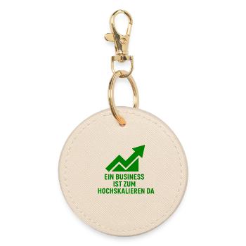 Online Business Motivation - Round Keyring - oyster - Front