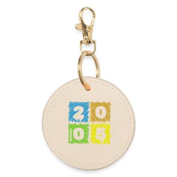 20. Geburtstag Farbige Patches since 10/2005 - Runder Schlüsselanhänger - Auster - Vorne