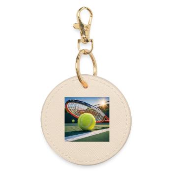 Sports, tennis - Porte-clés rond - huître - Devant