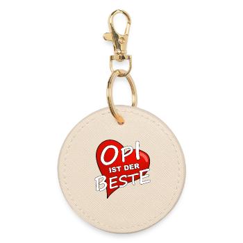 OPI IS THE BEST - Round Keyring - oyster - Front