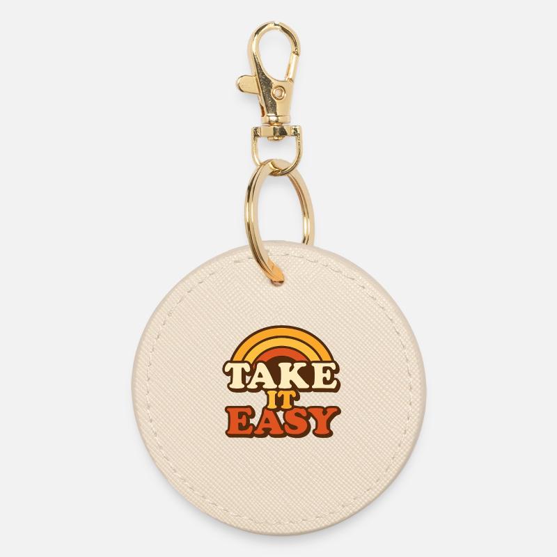Rétro Take It Easy - Porte-clés rond - huître