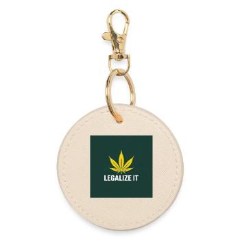 Fiche sur la légalisation du cannabis - Porte-clés rond - huître - Devant