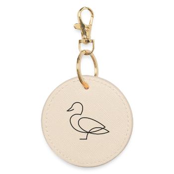 Croquis de canard – Motif animalier minimaliste - Porte-clés rond - huître - Devant
