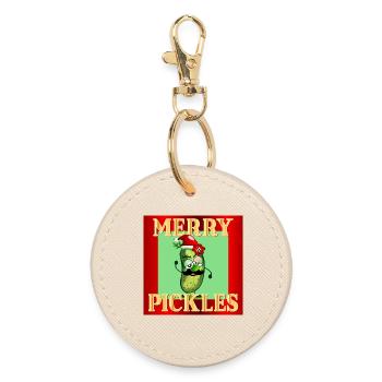 JOYEUX NOËL CORNICHONS DU PÈRE NOËL - Porte-clés rond - huître - Devant