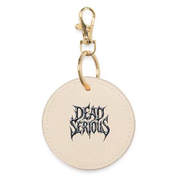 Dead Serious Design – Dark, Strong, Determined - Round Keyring - oyster - Front