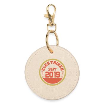 Electrician 2019 - Round Keyring - oyster - Front