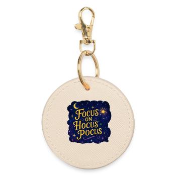 Focus on Hocus Pocus – Magic Witch Spell Design - Round Keyring - oyster - Front