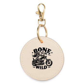 Bone to be Wild - Round Keyring - oyster - Front