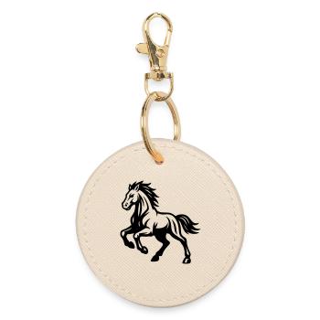 Cheval - Porte-clés rond - huître - Devant