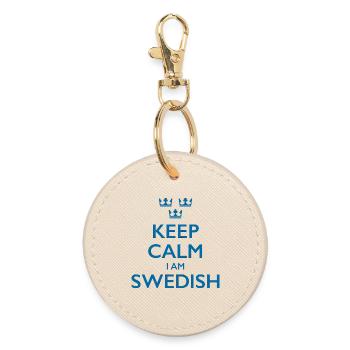 Swedish Sweden Schweden - Runder Schlüsselanhänger - Auster - Vorne