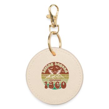 65th Birthday Living Legend since VIN 11/1960 - Round Keyring - oyster - Front