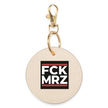 FCK Mar – Antifascist Statement Shi - Round Keyring - oyster - Front
